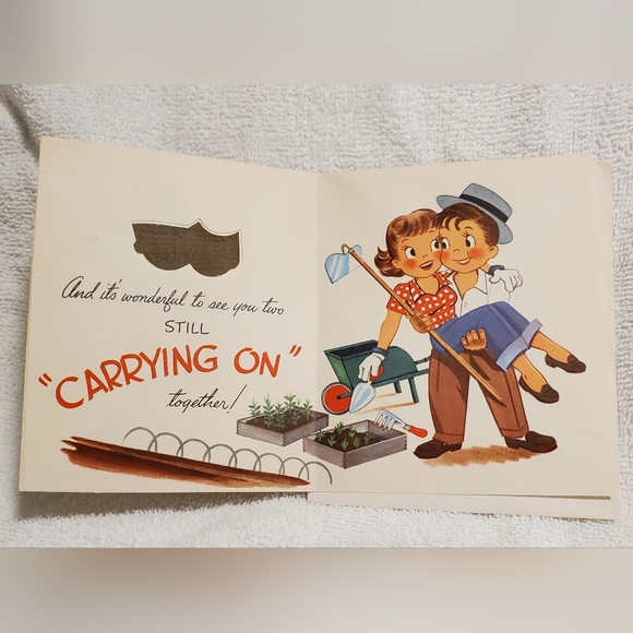 NOS Vintage 50s Die-cut Anniversary Cards with Envelopes USA Lot of 19 - Picture 3 of 7